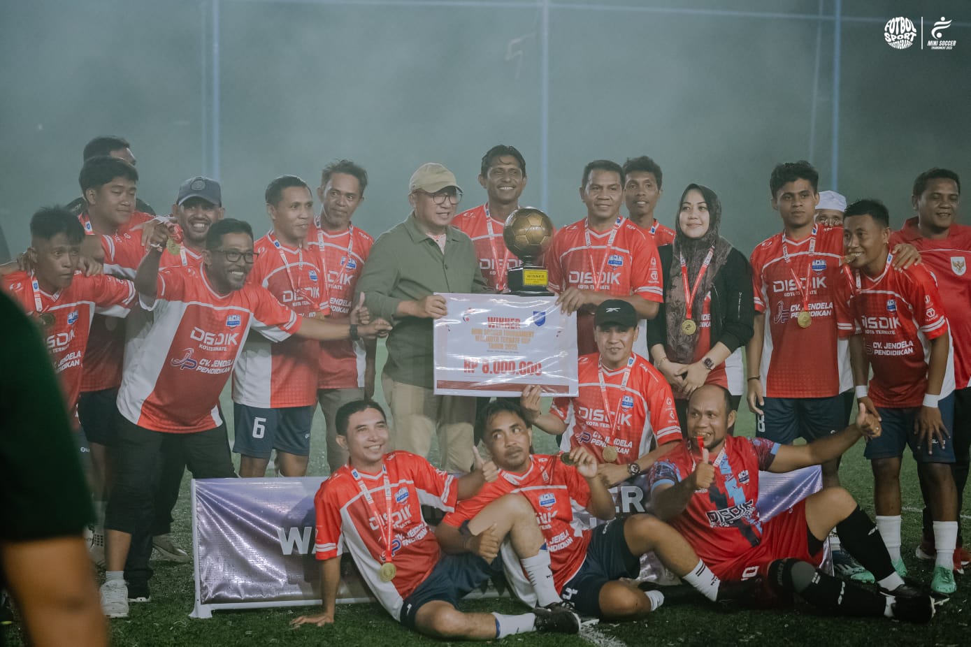 Disdik Kota Ternate Raih Gelar Juara Turnamen Mini Soccer Antar OPD Wali Kota CUP 2025